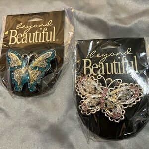 Butterfly Pendants - Blue and Pink